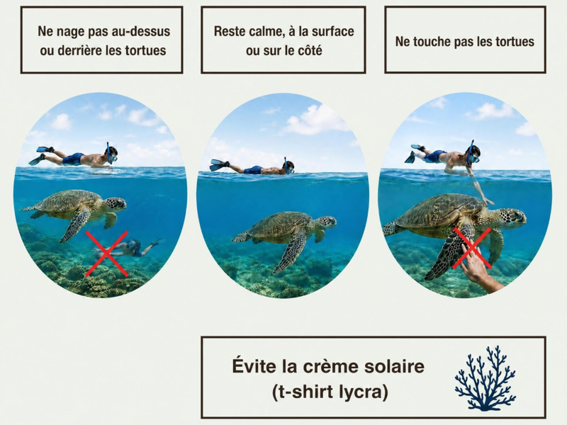 Nager avec les tortues