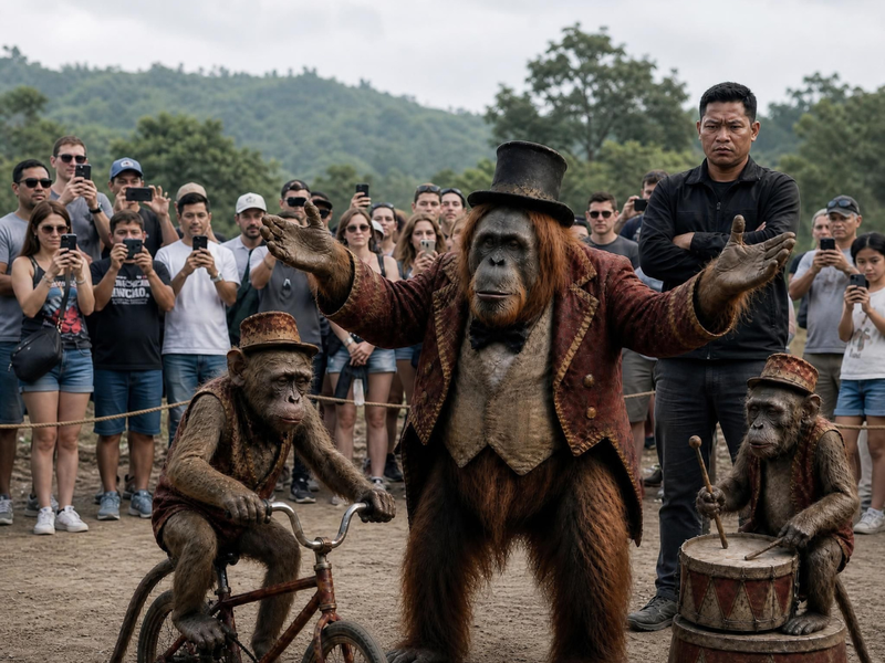 Spectacle avec des animaux sauvages