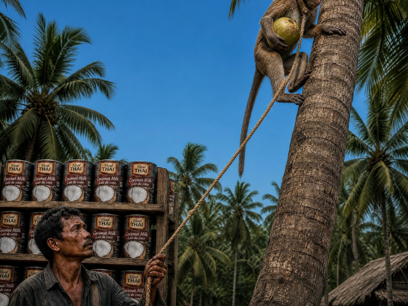 Produits issus d'exploitation d'animaux : Noix de coco de marque thaïe