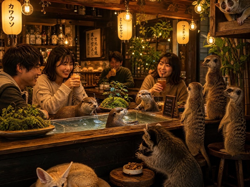 Ferme d'élevage · café à animaux sauvages