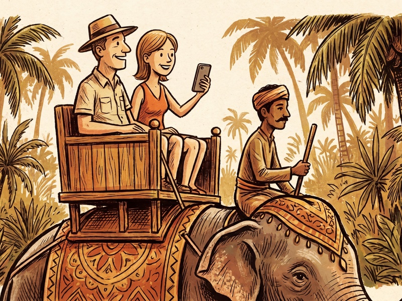 Les coulisses de la balade à dos d'éléphants 